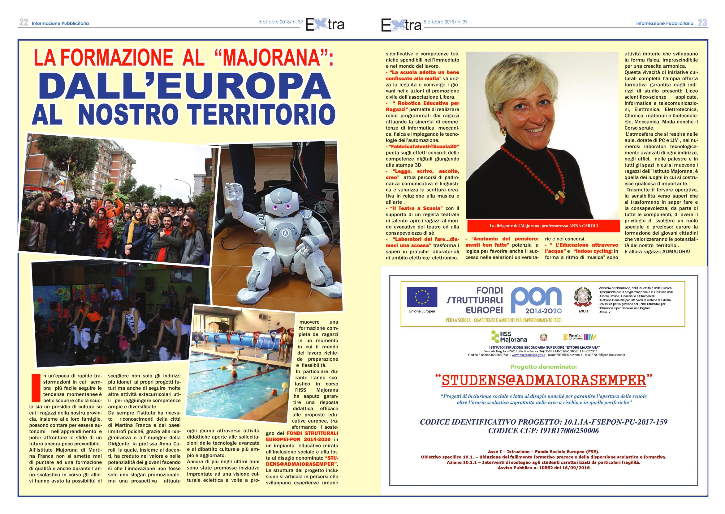 La formazione al 'Majorana': dall'Europa al nostro territorio