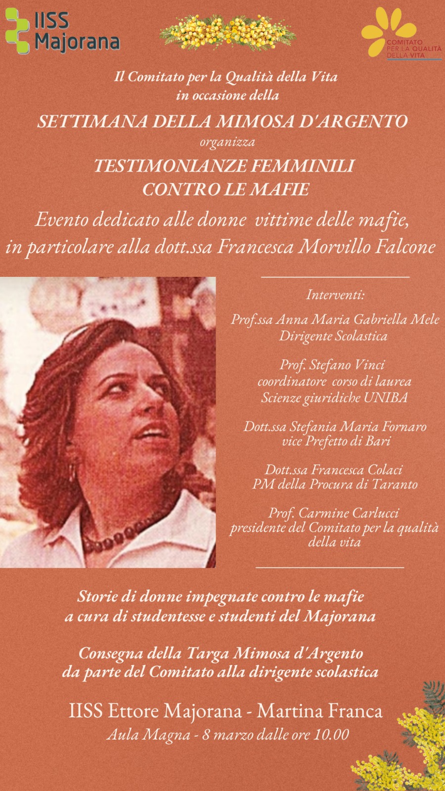 Evento: Testimonianze femminili contro la mafia